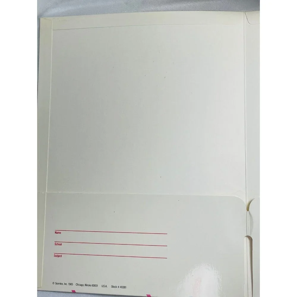 Folder Vintage 1985 Scentex Geometric Shapes Forms No Holes 2 Pockets